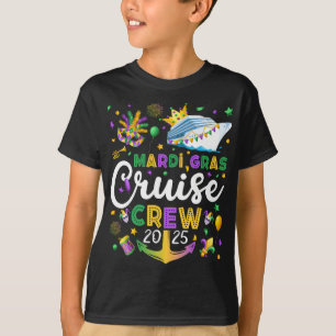T-shirt Mardi Gras Cruise Crew 2025 Matching Boy