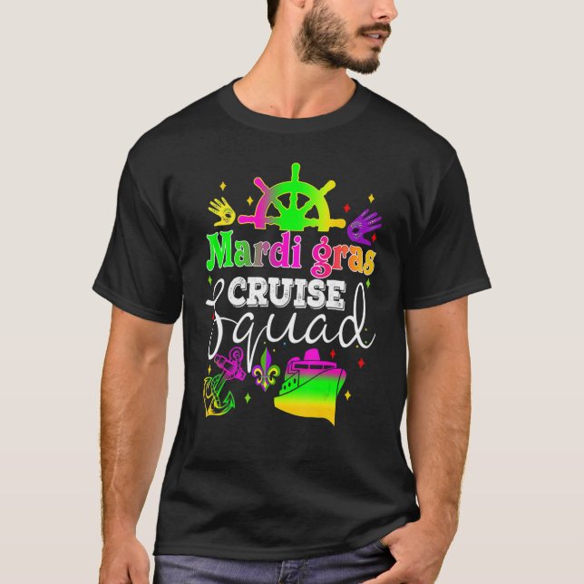 T-shirt Mardi Gras Cruise Cruise Mask Cruise Party (Devant)