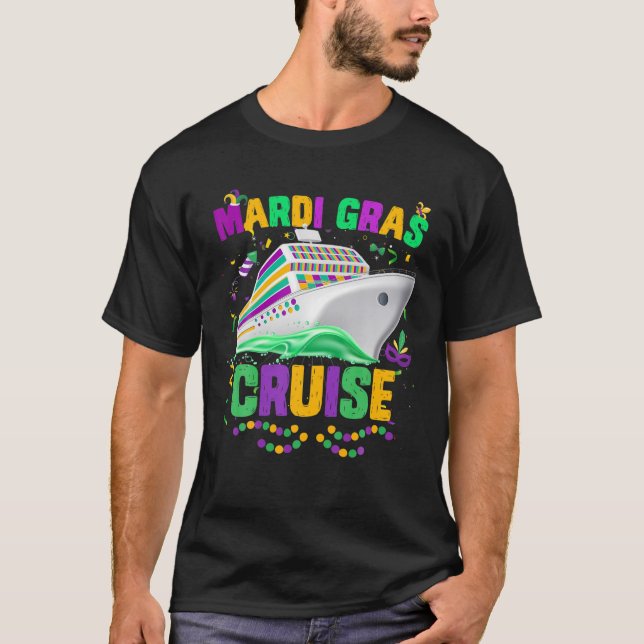 T-shirt Mardi Gras Cruise Cruise Mask Cruise Party (Devant)