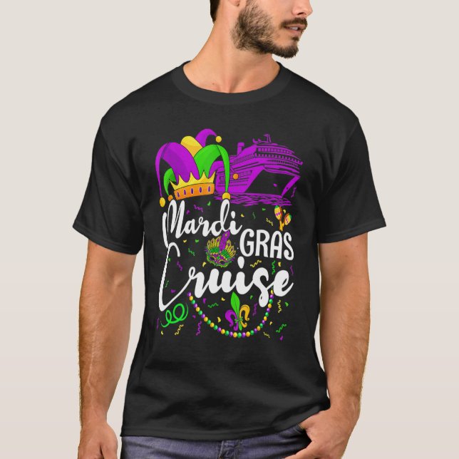 T-shirt Mardi Gras Cruise Cruising Mask Funny Mardi Gras C (Devant)