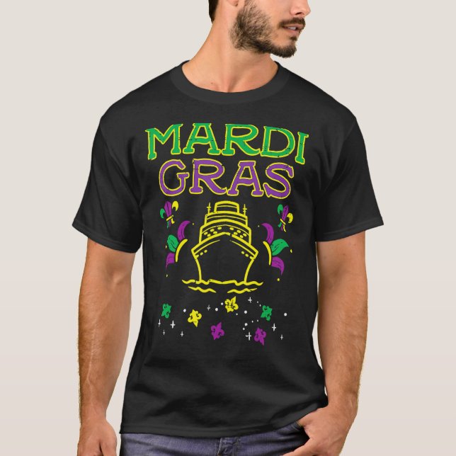 T-shirt Mardi Gras Cruise Ship Croisières Cranival Hommes  (Devant)