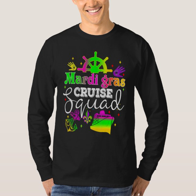 T-shirt Mardi Gras Cruise Squad 2023 Matching Group_4 (Devant)