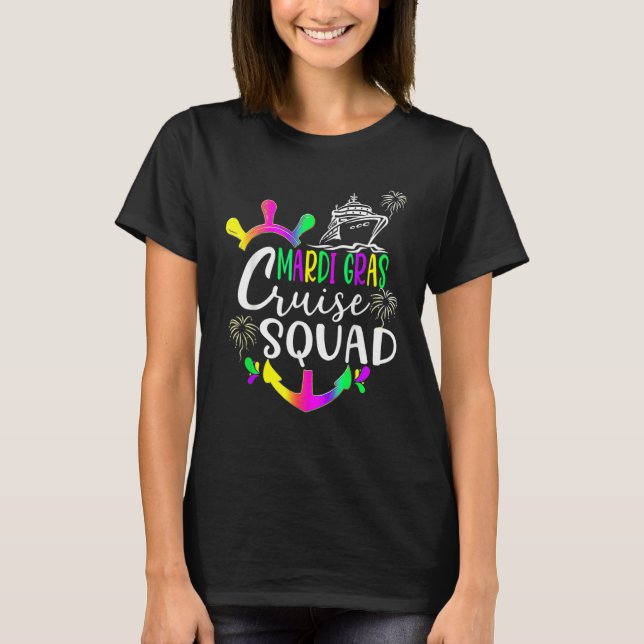 T-shirt Mardi Gras Cruise Squad 2023 Matching Group_8 (Devant)