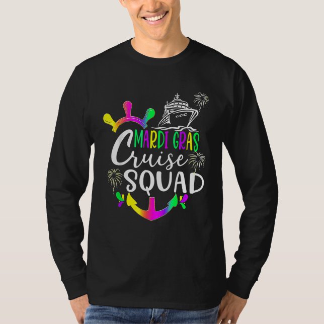 T-shirt Mardi Gras Cruise Squad 2023 Matching Group_8 (Devant)