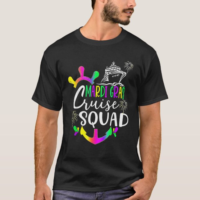 T-shirt Mardi Gras Cruise Squad 2023 Matching Group_8 (Devant)