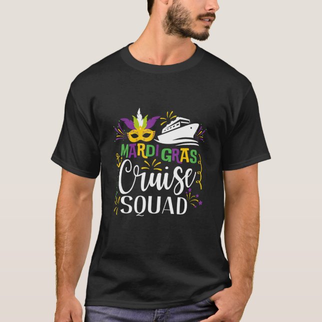 T-shirt Mardi Gras Cruise Squad 2023 Matching Group Family (Devant)