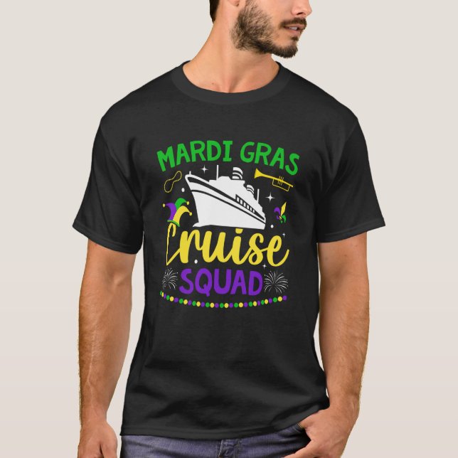 T-shirt Mardi Gras Cruise Squad celebrations parade party  (Devant)