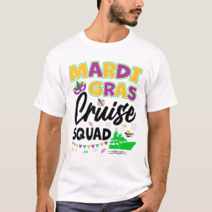 T-shirt Mardi Gras Cruise Squad Croisière Vacances Bateau 