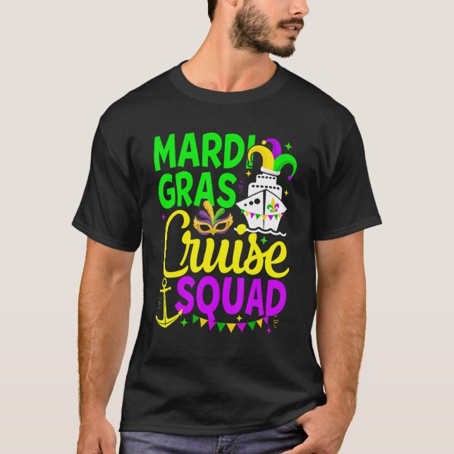 T-shirt Mardi Gras Cruise Squad Cruising Funny Carnival Pa (Devant)