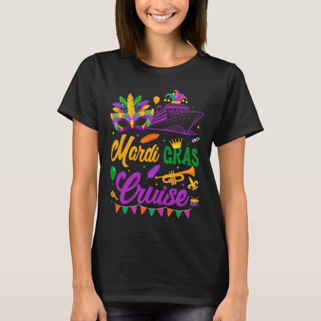 T-shirt Mardi Gras Cruise Squad Family Matching (Devant)