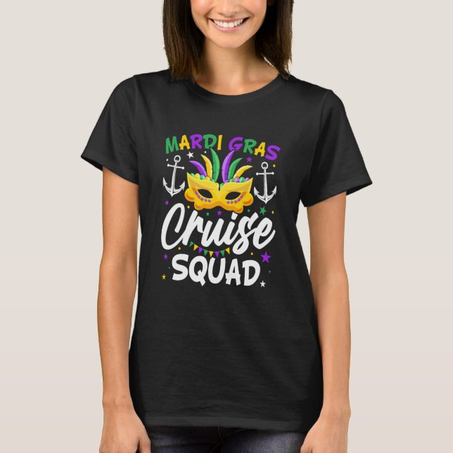 T-shirt Mardi Gras Cruise Squad fête de défilé (Devant)