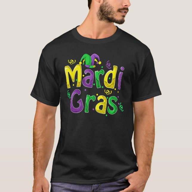 T-shirt Mardi Gras  Cute Carnival Fat Tuesday Funny Gift (Devant)