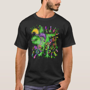 T-shirt Mardi Gras Dinosaur Jester Mardi Gras Dino T Rex K