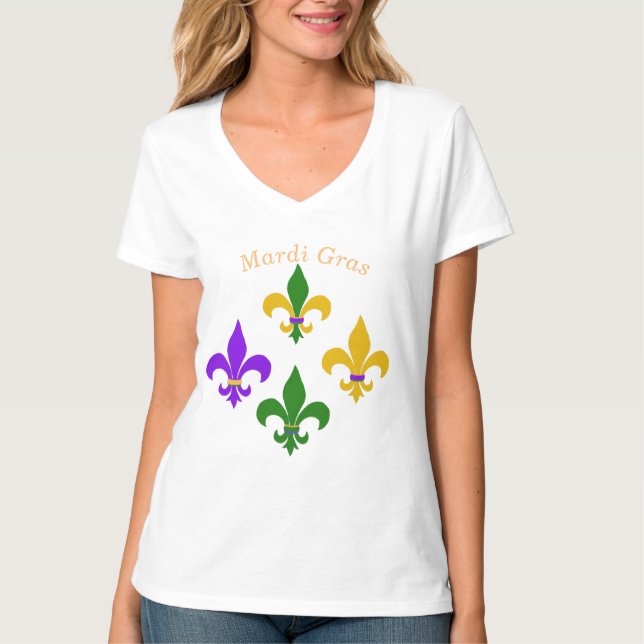 T-shirt Mardi Gras Fleur de Lis (Devant)
