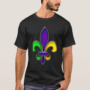 T-shirt Mardi Gras Fleur De Lis New Orleans Parade W