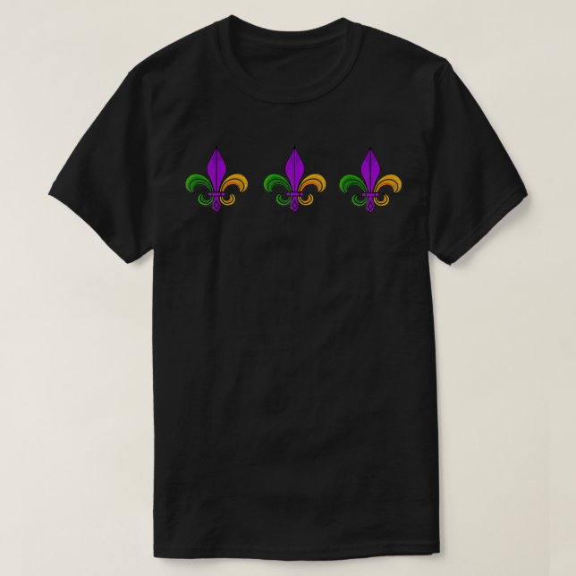 T-shirt Mardi Gras Fleur De Lis Nola Nouvelle Orléans Loui (Design devant)