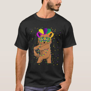 T-shirt Mardi Gras Flossant Doré Doodle Casquette Unicorn