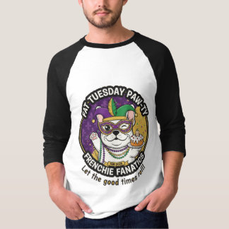 T-shirt Mardi Gras Frenchie Fête: Amateur de chiens pour M
