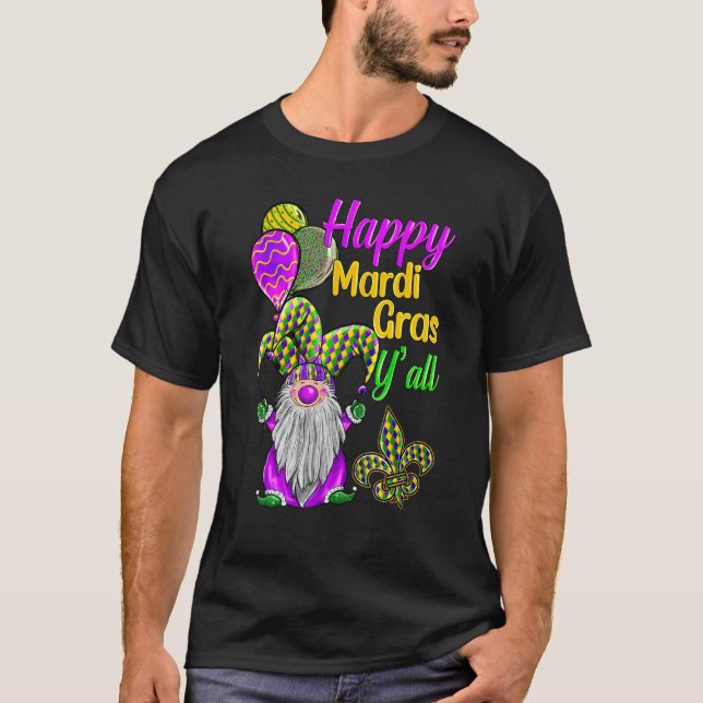 T-shirt Mardi Gras Gnomes Fleur De Lis Costume Carnaval Pa (Devant)