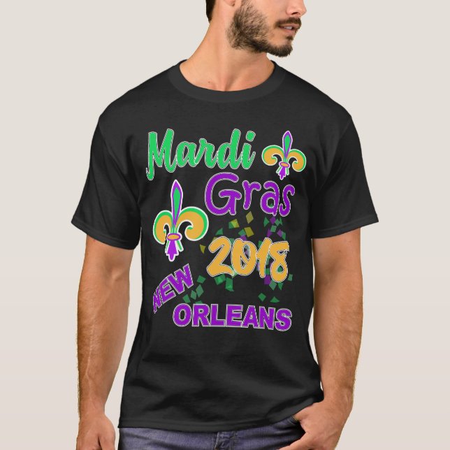 T-shirt Mardi Gras Gras Mardi 2018 Costume de fête (Devant)