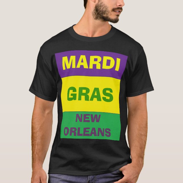 T-SHIRT MARDI GRAS HEUREUX (Devant)