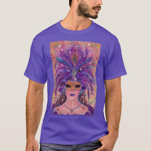 T-shirt Mardi Gras imaginaire femme masquée par Renee Lavo