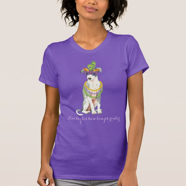 T-shirt Mardi Gras Italien Greyhound (Devant)