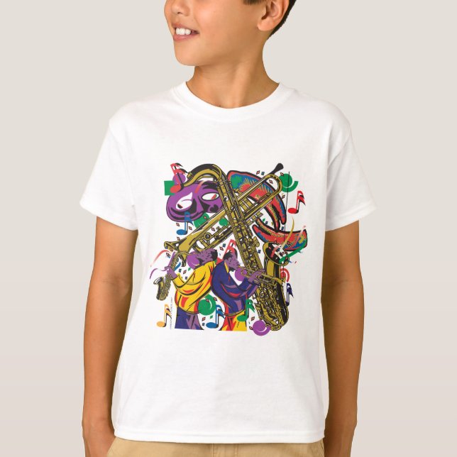 T-shirt Mardi Gras JAZZY (Devant)