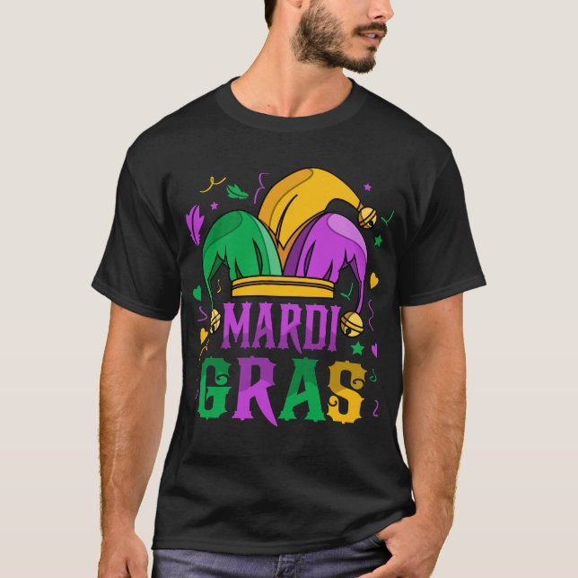 T-shirt Mardi Gras Jester Hat Carnival Celebration (Devant)