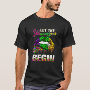 T-shirt Mardi Gras Lips Costume de lèvres femmes laisser S