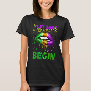 T-shirt Mardi Gras Lips Costume de lèvres femmes laisser S