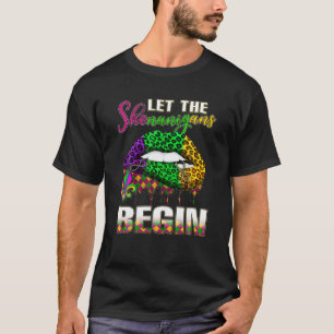 T-shirt Mardi Gras Lips Costume de lèvres femmes laisser S