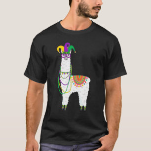 T-shirt Mardi Gras Llama Carnaval amusant Fat Mardi Fat