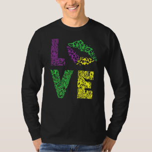 T-shirt Mardi Gras Love Lips Carnival Festival Parade