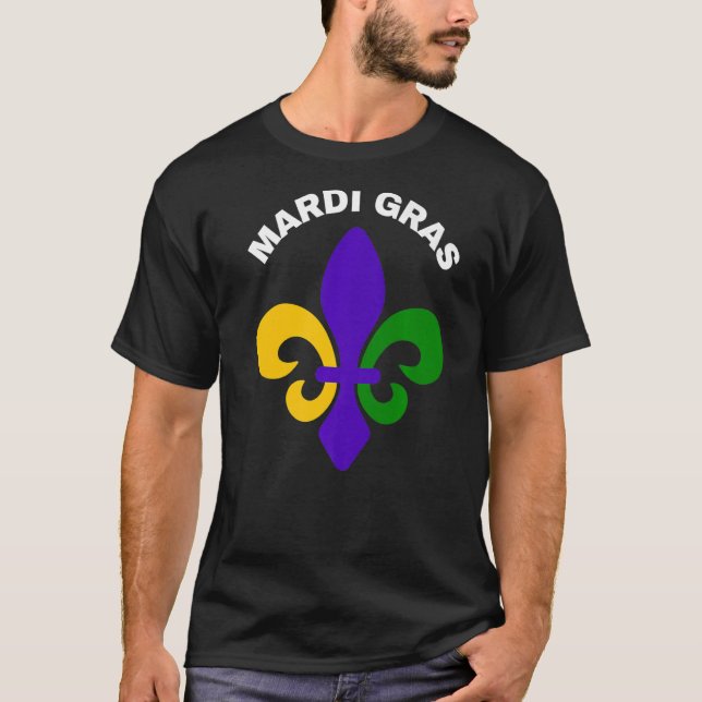 T-shirt Mardi Gras Mardi Fleur De Lis Carnaval 2 (Devant)