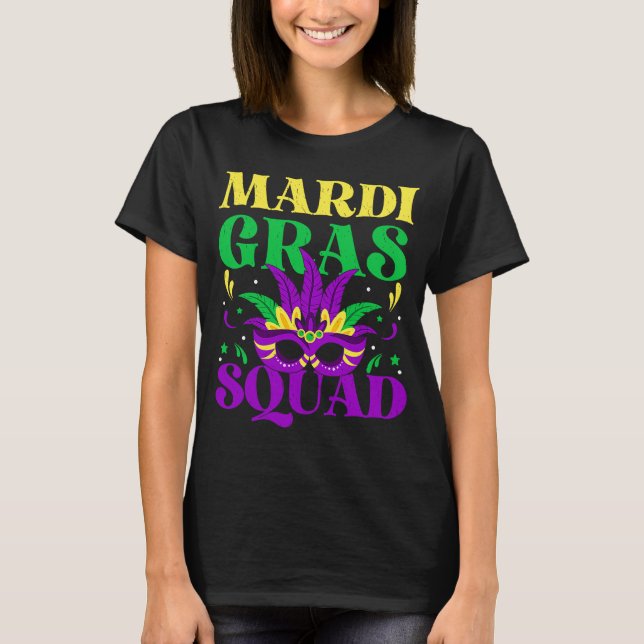 T-shirt Mardi Gras Masque Costume Mardi Gras Squad Hommes  (Devant)