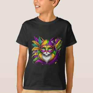 T-shirt Mardi Gras Masque de chat Costume tenue femme fill