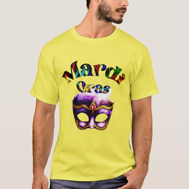 T-shirt Mardi Gras - Masque Violet Gras Mardi Nouvelle-Orl (Devant)