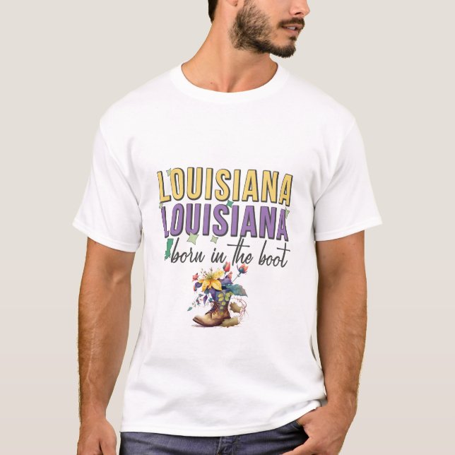 T-shirt Mardi Gras Né Dans La Botte (Devant)