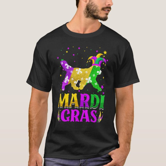 T-shirt Mardi Gras Newfoundland Dog Lover Carnival Jester_ (Devant)