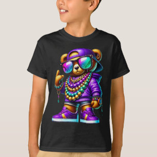 T-shirt Mardi Gras Ours Pour Garçons Hommes Hip hop Nouvel