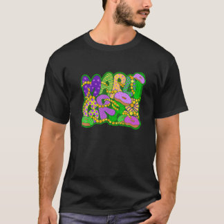 T-shirt Mardi Gras Paczki Donuts Beads Carnival Party grap