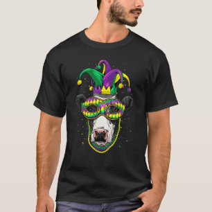 T-shirt Mardi Gras Parti Carnaval Jester Cow Fermier Anima