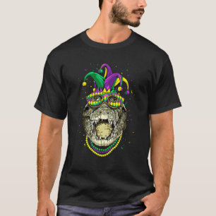 T-shirt Mardi Gras Parti Carnaval Jester Crocodile Alligat