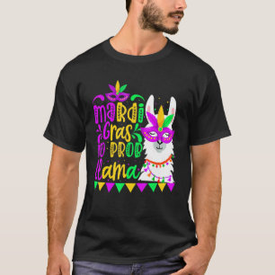 T-shirt Mardi Gras Pas De Problème Llama Alpaca Drôle Carn