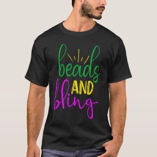 T-shirt Mardi Gras Perles et Bling