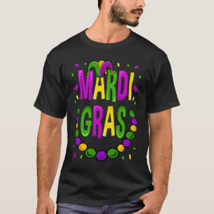 T-shirt Mardi Gras Perles Hommes Femmes Grat Mardi Nouvell