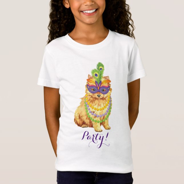 T-Shirt Mardi Gras Pomeranian (Devant)