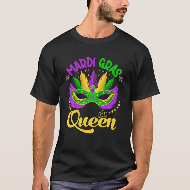 T-shirt Mardi Gras Reine Mardi Gras Maman Fat Beat Mardi (Devant)