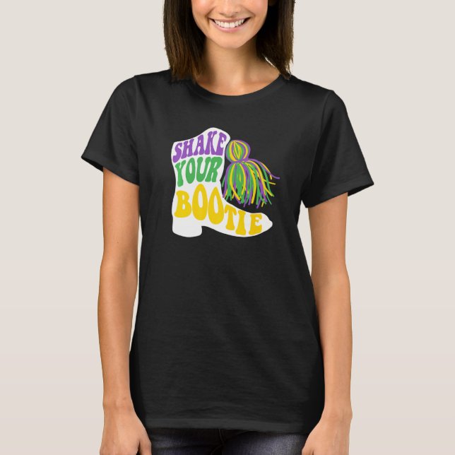 T-shirt Mardi Gras Shake Vos Bootie Majorette Bottes (Devant)